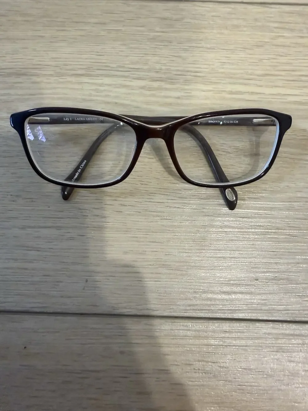 Laura Ashley Lily 1 Women's Brown & Yellow Full Rim Eyeglass Frames 53-16-135